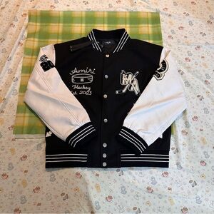 Amiri Hockey Black Baseball Jersey